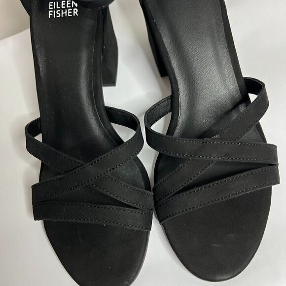 Eileen Fisher Jazzy Block Heel Sandal (Women) Size 9 - Picture 1 of 8